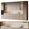 Modern Kitchen Interior Design With Wooden Cabinets And Marble Countertop