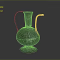Vintage Silver Metal Water Pitcher With Curved Handle And Long Spout Classic Design For Home Use
