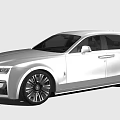 Elegant Silver Luxury Sedan With Sleek Body Design And Large Alloy Wheels