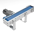 Industrial Equipment Conveyor Belt With Blue Surface Metal Frame And Drive Component
