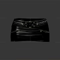 Stylish Black Leather Waist Cincher With Metal Buckle And Zipper Details