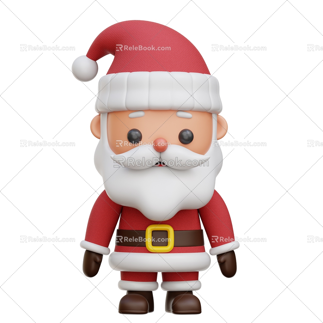 Modern Santa Claus Cartoon Santa Claus 3d model