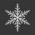 Modern sculpture snowflake prismatic snowflake star disc snowflake 3d model
