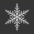 Modern sculpture snowflake prismatic snowflake star disc snowflake 3d model