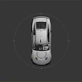 Silver Race Car With Rear Spoiler Front Design And Yellow Rims
