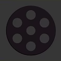 Tactical Dark Cylindrical Weapon With Multiple Holes And Hollow Metal Body