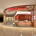 Smart Noodle Restaurant Interior With Modern Seating And Counter Design