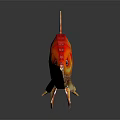 Koi Fish With Red And Yellow Vibrant Scales On Black Background Showing Shiny Reflection