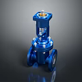 High Performance Blue Industrial Valve With Flange Connections And Metal Handle