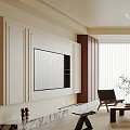 Modern Minimalist Living Room Interior With Beige Sofa Wooden Flooring And Large Windows