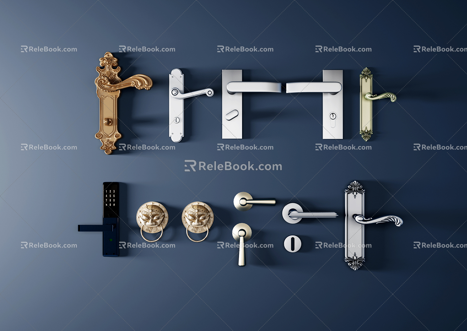 Modern Door Handle 3d model