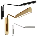 Modern Wall Lamps With Black Gold White Colors And Flexible Arm Design For Home Decor