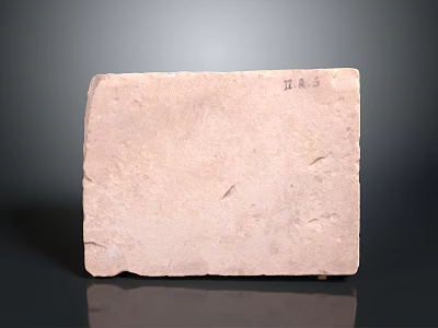 Natural Pink Stone Slab With Smooth Surface And Unique Texture On Black Background 3d model