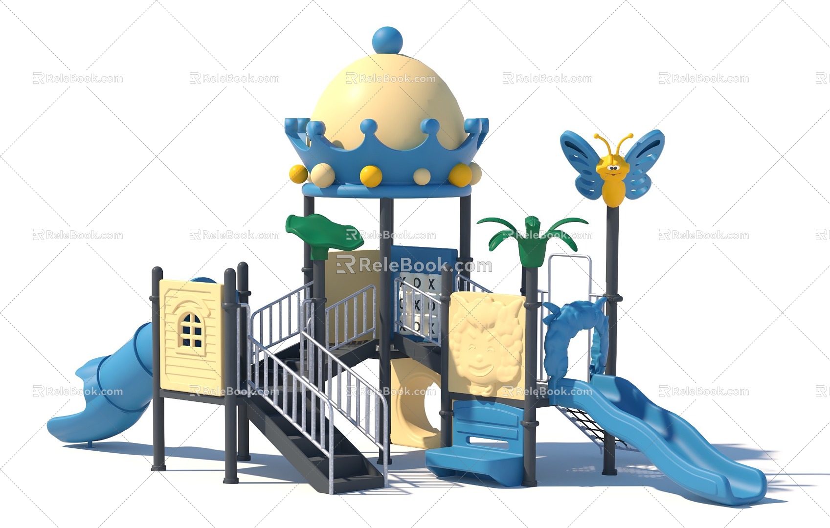 Castle custom paradise development paradise amusement park children's paradise playground combination function slide amusement sketch 3d model