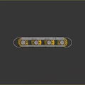 Industrial Metallic Pipe Framework With Yellow Cylindrical Components And Metal Supports