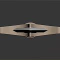 Ornate Sword With Silver Engraved Blade And Black Hilt Metallic Decoration