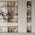 Bookcase Bookshelf Display Cabinet Book Ornaments Multifunctional Decorative Cabinet Combination Bookcase Open Bookcase 3d model