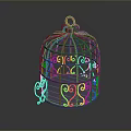 Ornamental Metal Birdcage With Intricate Scroll Design For Home Decor