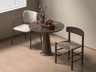 Casual table and chair combination 3d model