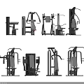 Various Professional Fitness Equipment For Gym Strength Training Machines And Exercise Stations