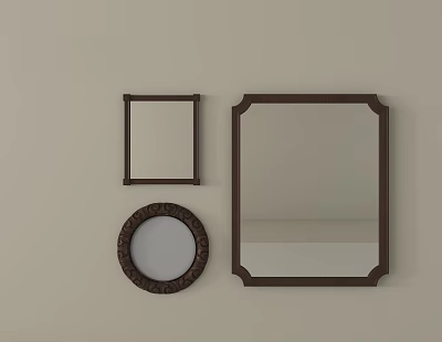 Antique bathroom mirror cosmetic mirror decorative mirror bathroom mirror vanity mirror 3d model