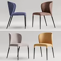 Stylish Modern Dining Chairs In Blue Brown Light Gray And Yellow Colors