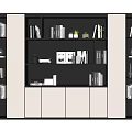 Modern Bookcase Interior Design With LED Lighting Books Decorative Items And Photo Frames