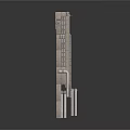 Industrial Equipment Vertical Multi Layer Structure With Pipes Supports And Components