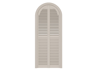 modern shutter circular arc door 3d model