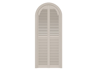 modern shutter circular arc door 3d model