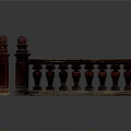 Classic Design Solid Wood Home Decor Railing With Spherical Finials And Ornate Balusters