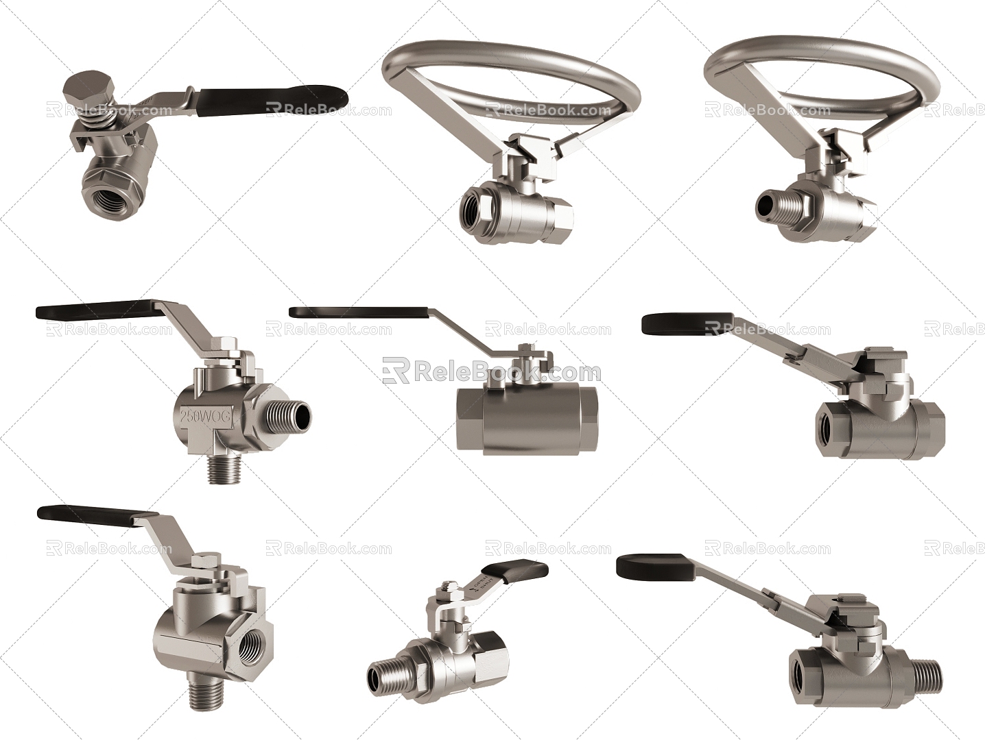 valve switch ball valve pipeline valve angle valve metal hardware pipe fittings 3d model