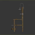 Wooden Sculpture Carving Workbench With Tools Shelves And Work Surface Design