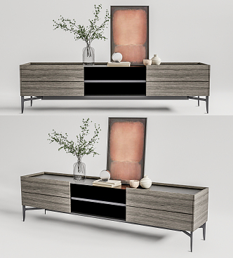 Modern TV Cabinet Side Cabinet 3d model