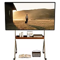 TV With Functional Shelf And Decorative Items 3d model