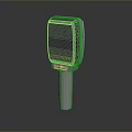 Practical Household Microphone With Gray Body Mesh Grille And Stand