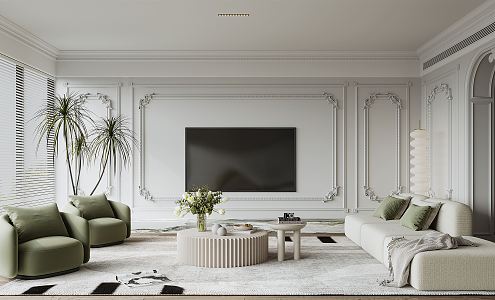 French Living Room 3d model