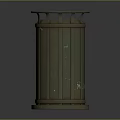 Rustic Metal Trash Can With Cylindrical Body And Top Ring Frame