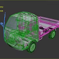 White Small Truck With Open Cargo Bed And Front Grille Design Features