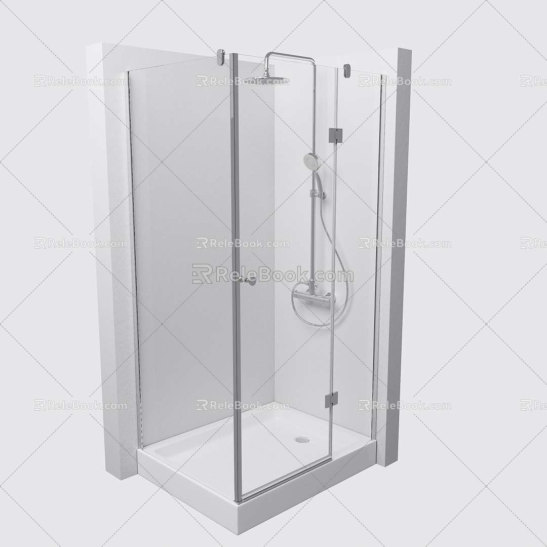 Shower room toilet shower 3d model