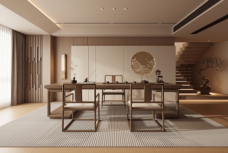 Zen Tea Room Tea Table 3d model