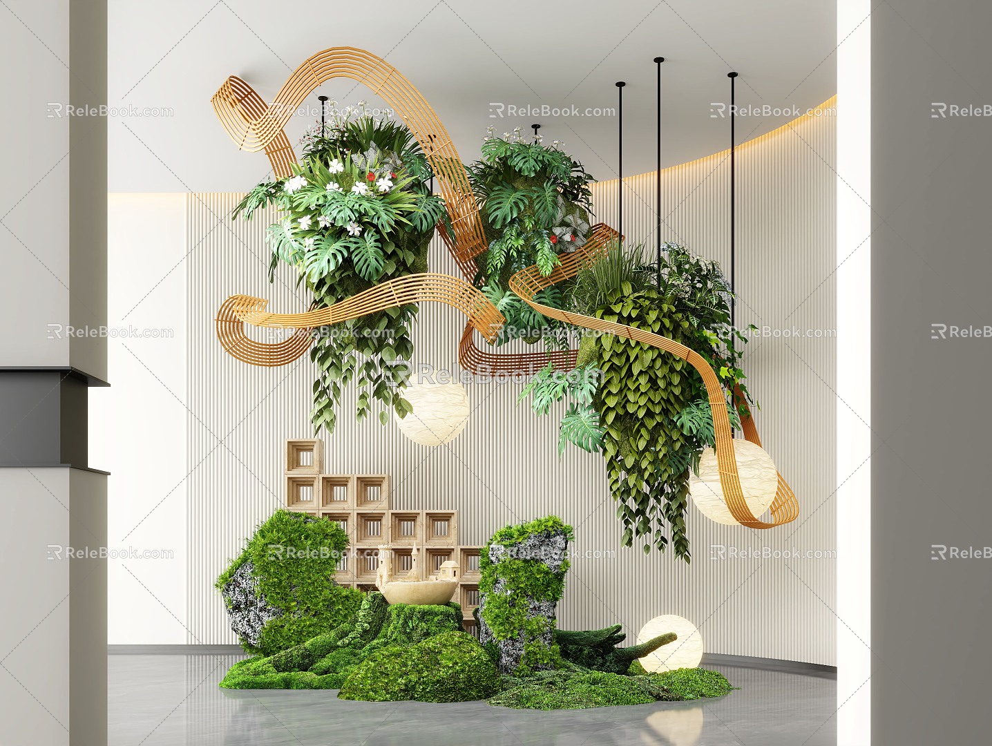 indoor landscape landscape landscape landscape plant moss landscape plant device 3d model