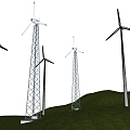 Modern wind turbine big windmill 3d model