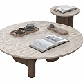 Middle ancient style coffee table combination 3d model