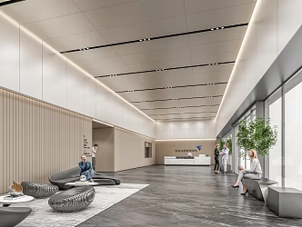 Modern Office Lobby Hotel Lobby 3d model