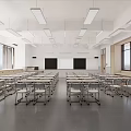 modern classroom 3d model
