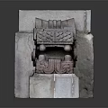 Traditional Architectural Stone Sculpture With Intricate Carvings Scroll Design And Pedestal Base
