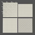 Decorative Wall Panels Featuring Intricate Patterns Circular Motifs Vertical Lines And Geometric Designs