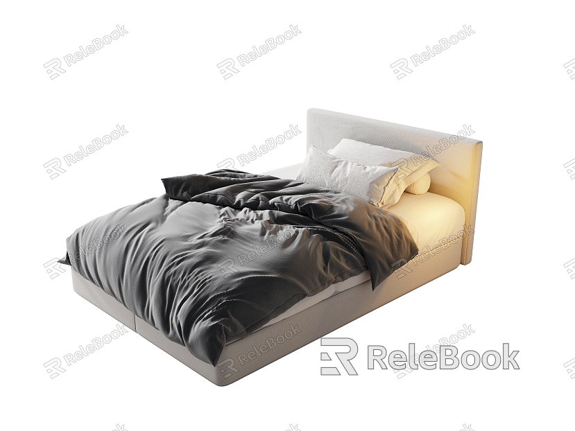 Modern Single Bed Fabric Single Bed Hotel Single Bed Children's Single Bed Rental Room Single Bed Apartment Single Bed Second Bed Single Bed Famous Room Single Bed 3d model 