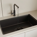 Kitchen single sink vegetable basin sink faucet 3d model